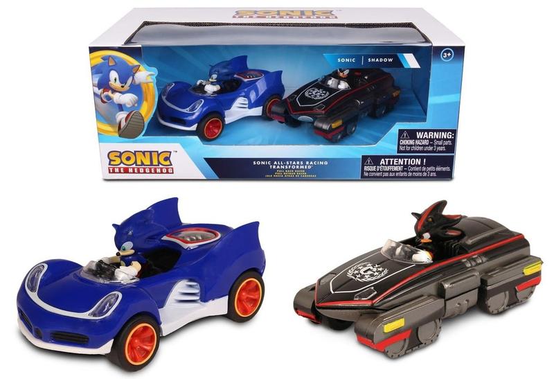 kit c/ 2 Carrinhos Pull Back - Sonic e Shadow - All Stars Racing